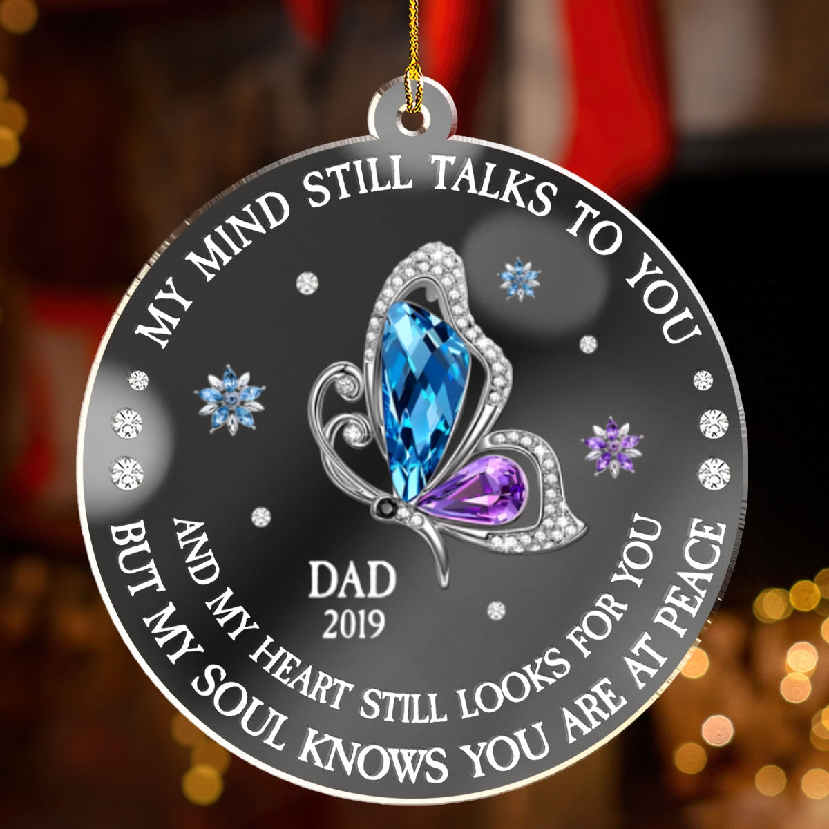 My Soul Knows You Are At Peace - Personalized Custom Mirrored Acrylic Ornament