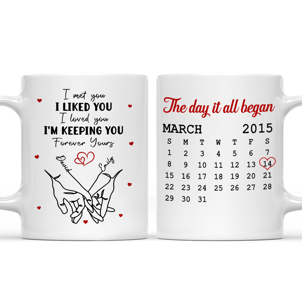 The Day It Began - Personalized Custom Coffee Mug