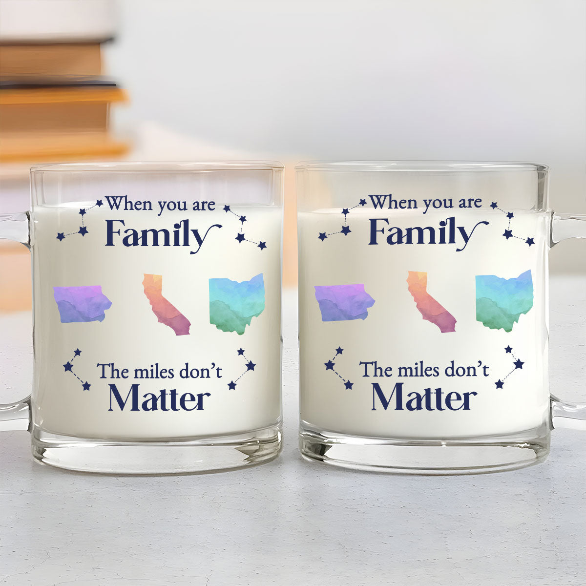 Distance Cannot Weaken The Bonds Of Family - Personalized Custom Glass Mug