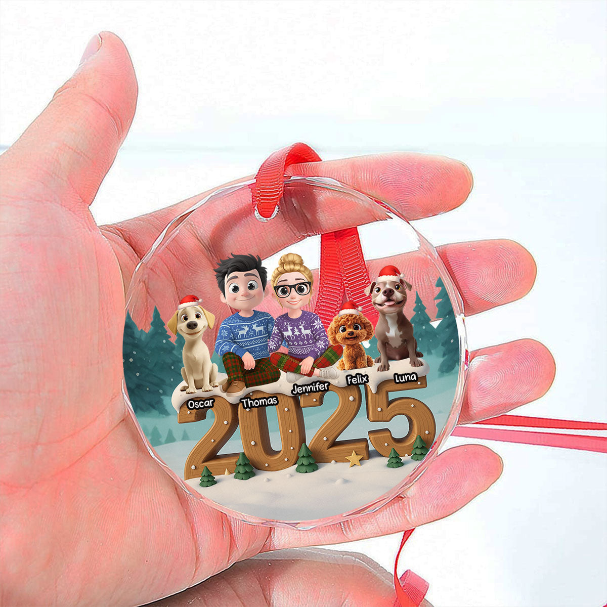 From This Year Onwards - Personalized Custom 3D Effect Glass Ornament