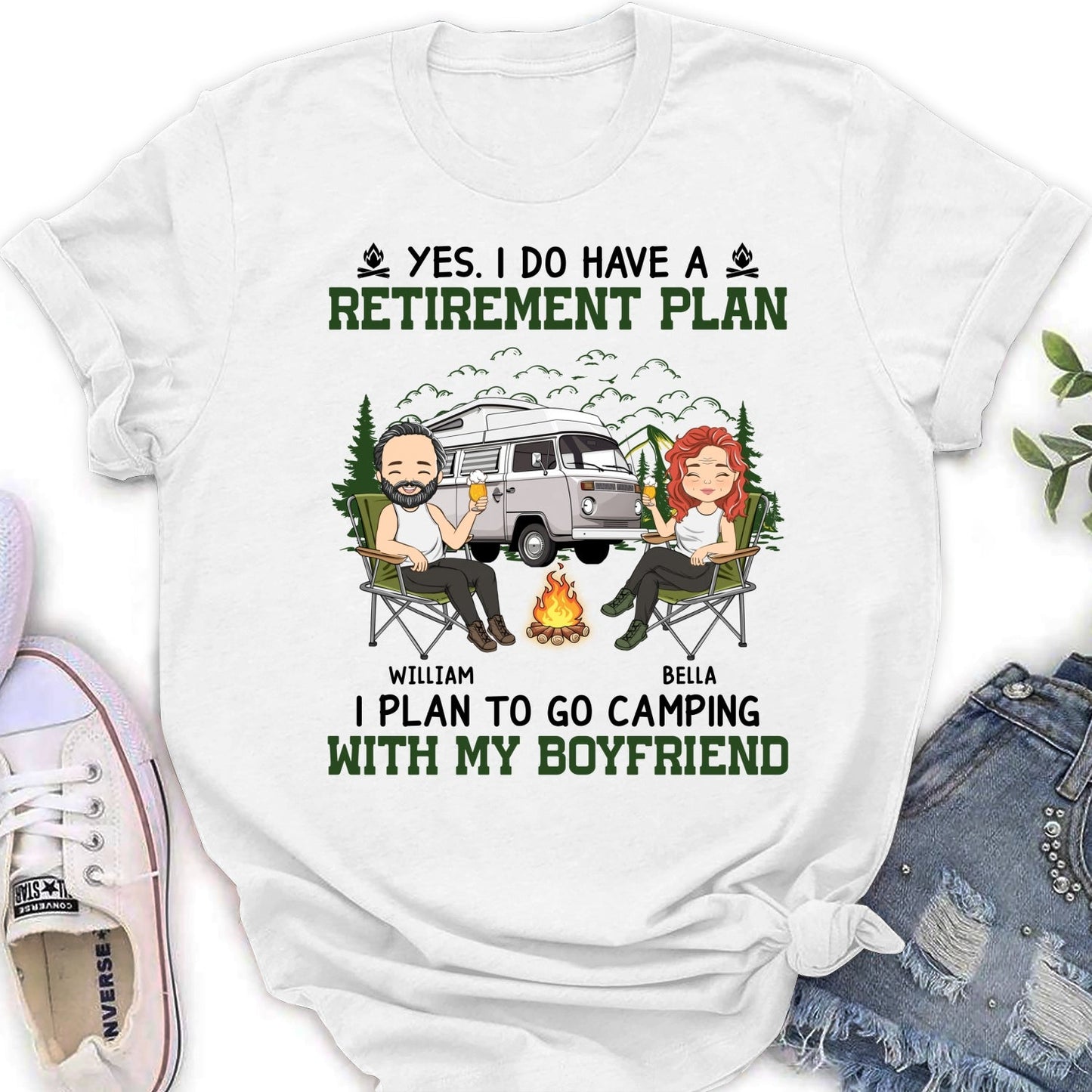 Camping With My Love - Personalized Custom Shirt