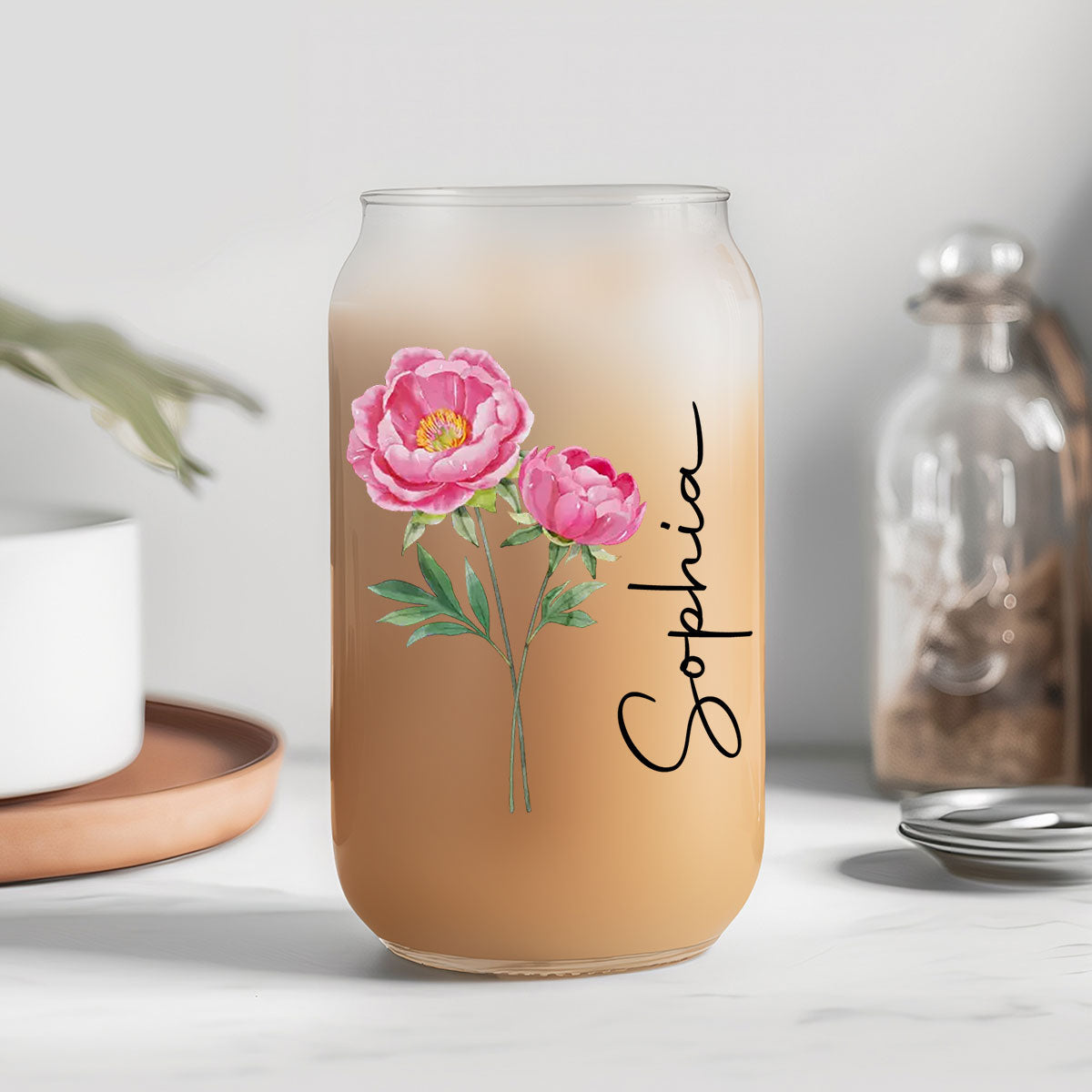 Live Bloom Wildly - Personalized Custom Glass Can