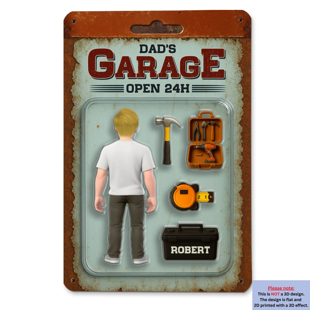 Garage Of Dad - Personalized Custom Metal Sign