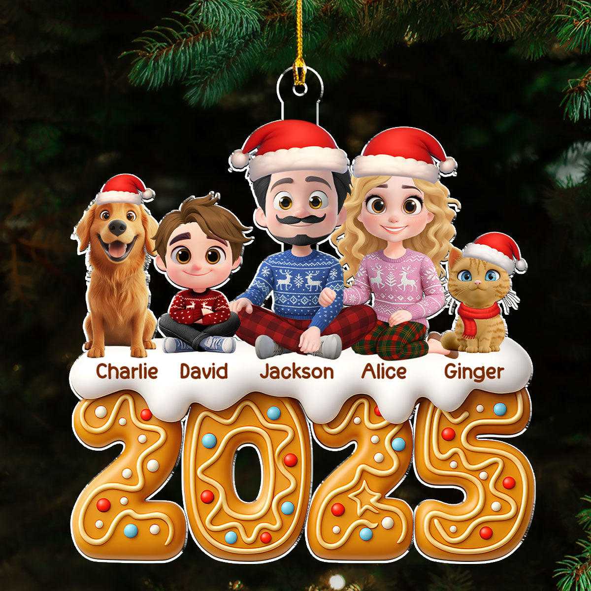 Family Of The Year Pet Version - Personalized Custom Acrylic Ornament