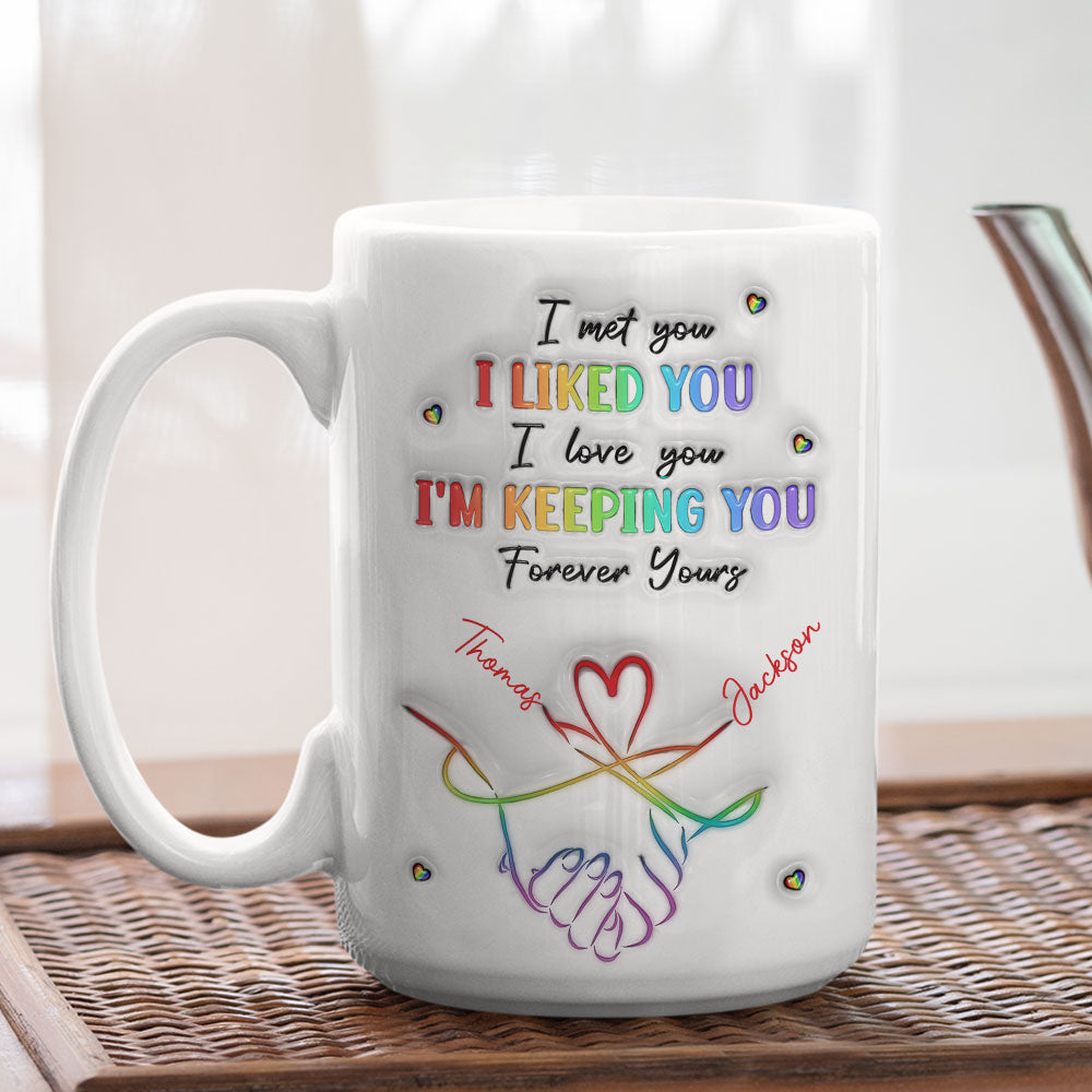 I Love You Love Is Love - Personalized Custom 3D Inflated Effect Mug