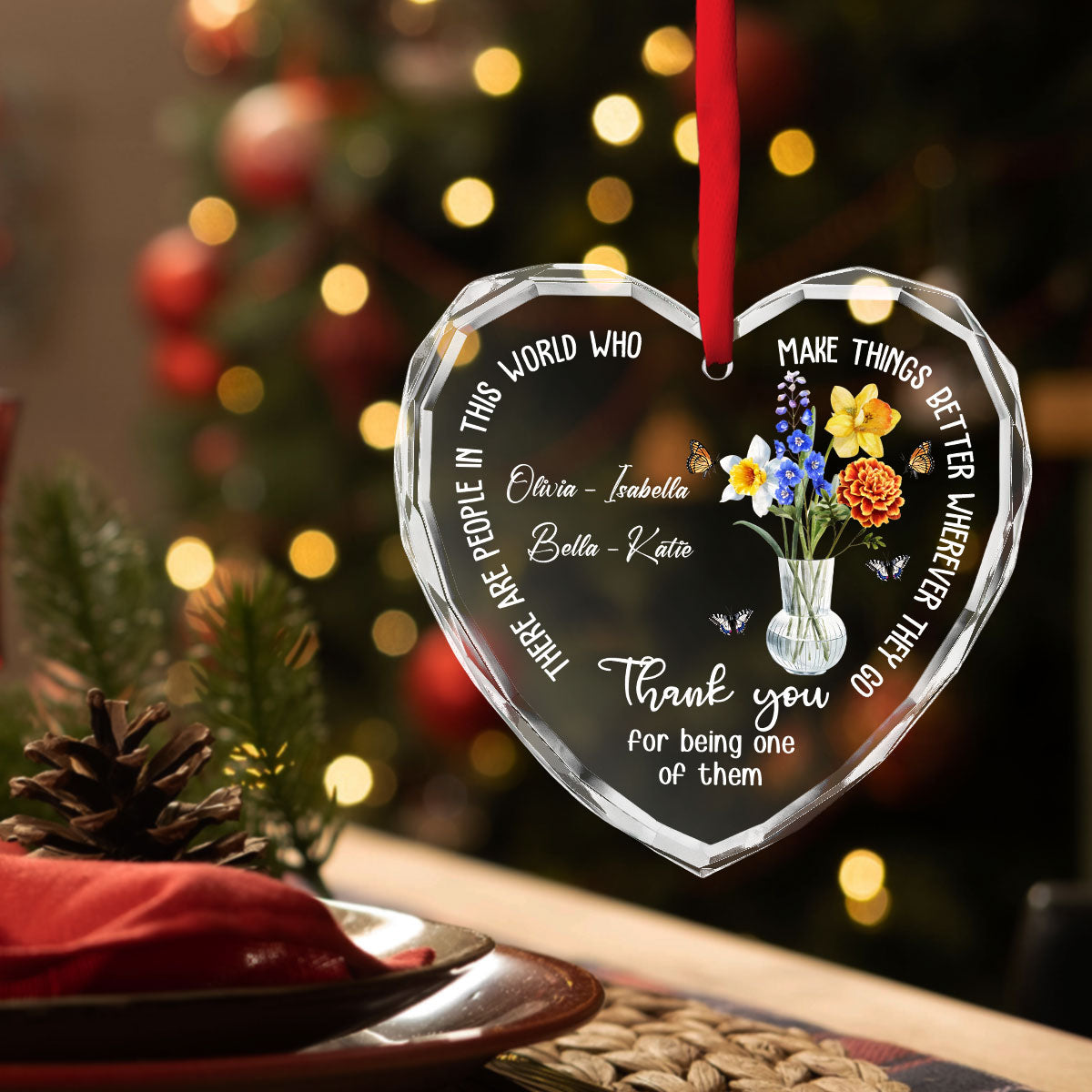 Thank You My Coworker - Personalized Custom Glass Ornament