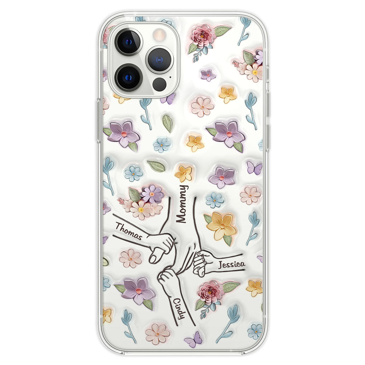 Mom You Hold My Hand Also My Heart - Personalized Custom 3D Inflated Effect Phone Case