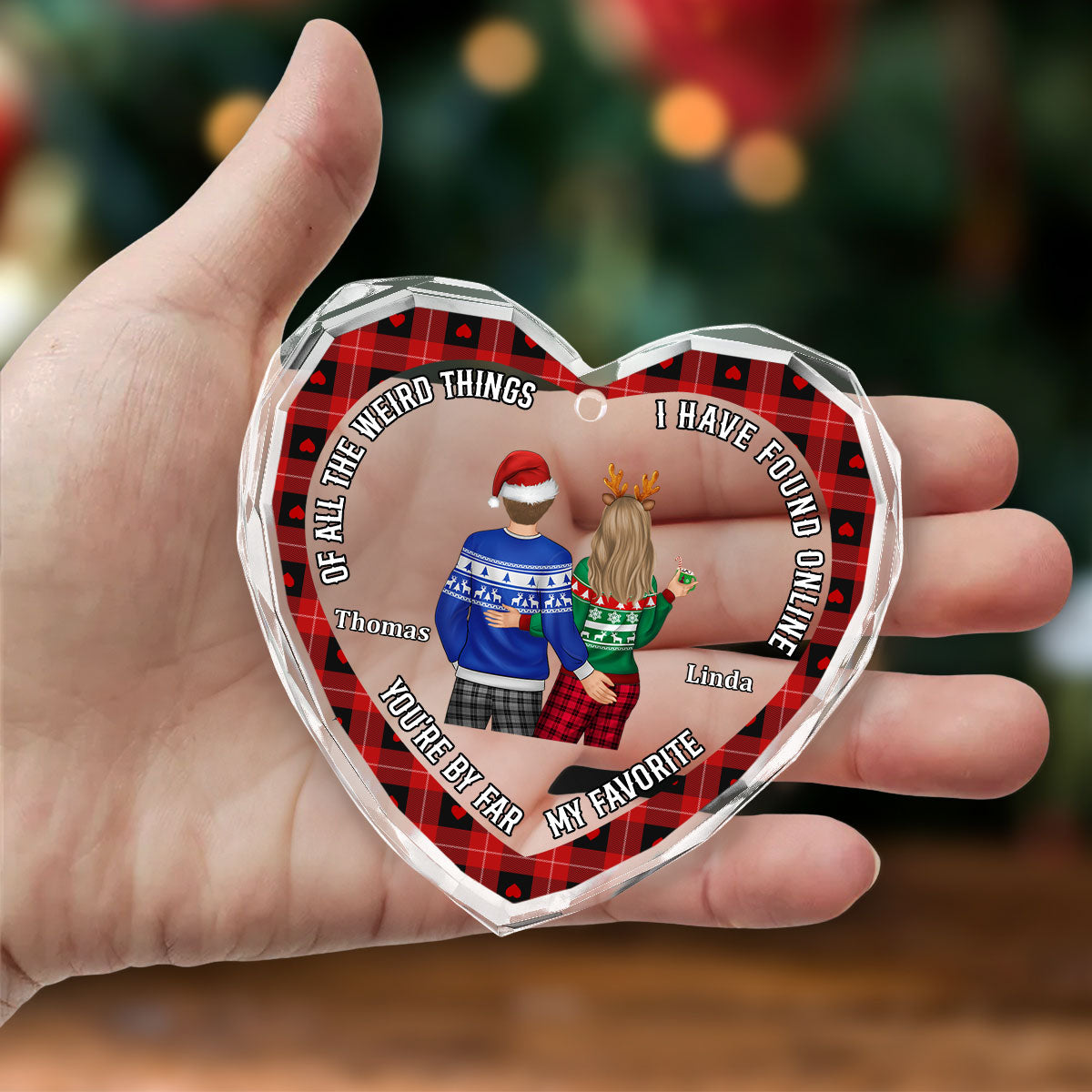 You Are By Far My Favorite - Personalized Custom Glass Ornament