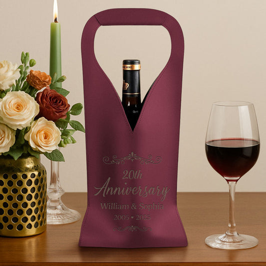 You And Me We Got This - Personalized Custom Engraved Leather Wine Bag