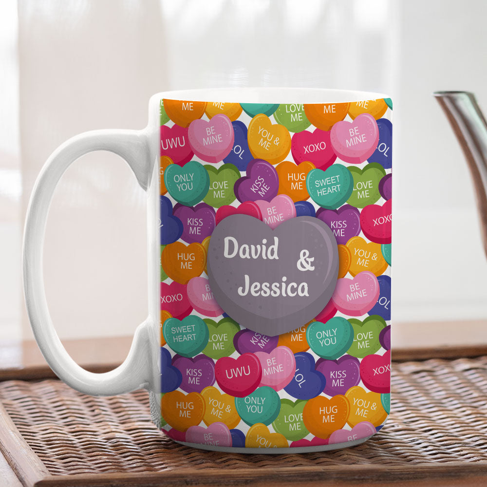 Love Laughter And Candy- Personalized Custom Coffee Mug