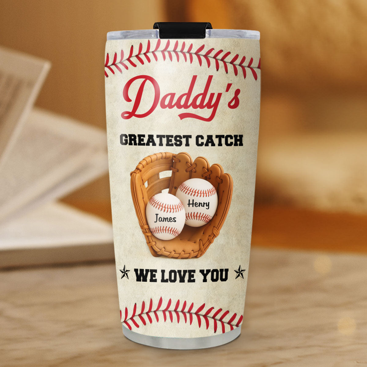 Best Baseball Dad - Personalized Custom Tumbler