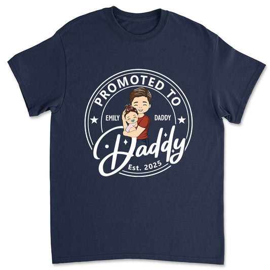 Promoted To Dad Mom - Personalized Custom Shirt