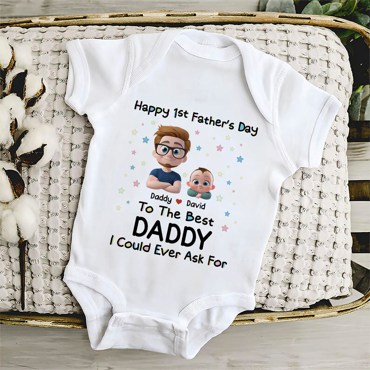 The Best Daddy - Personalized Custom Baby Onesie