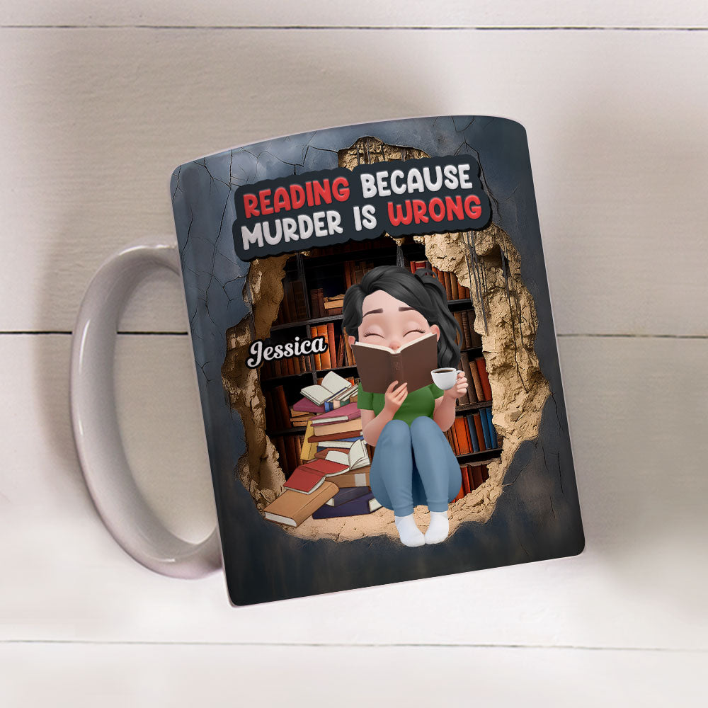 Reading Keeps Me Outta Prison - Personalized Custom Coffee Mug