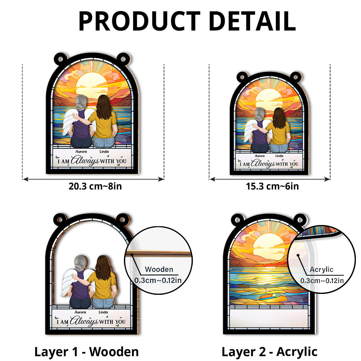 Forever In My Heart - Personalized Custom Suncatcher