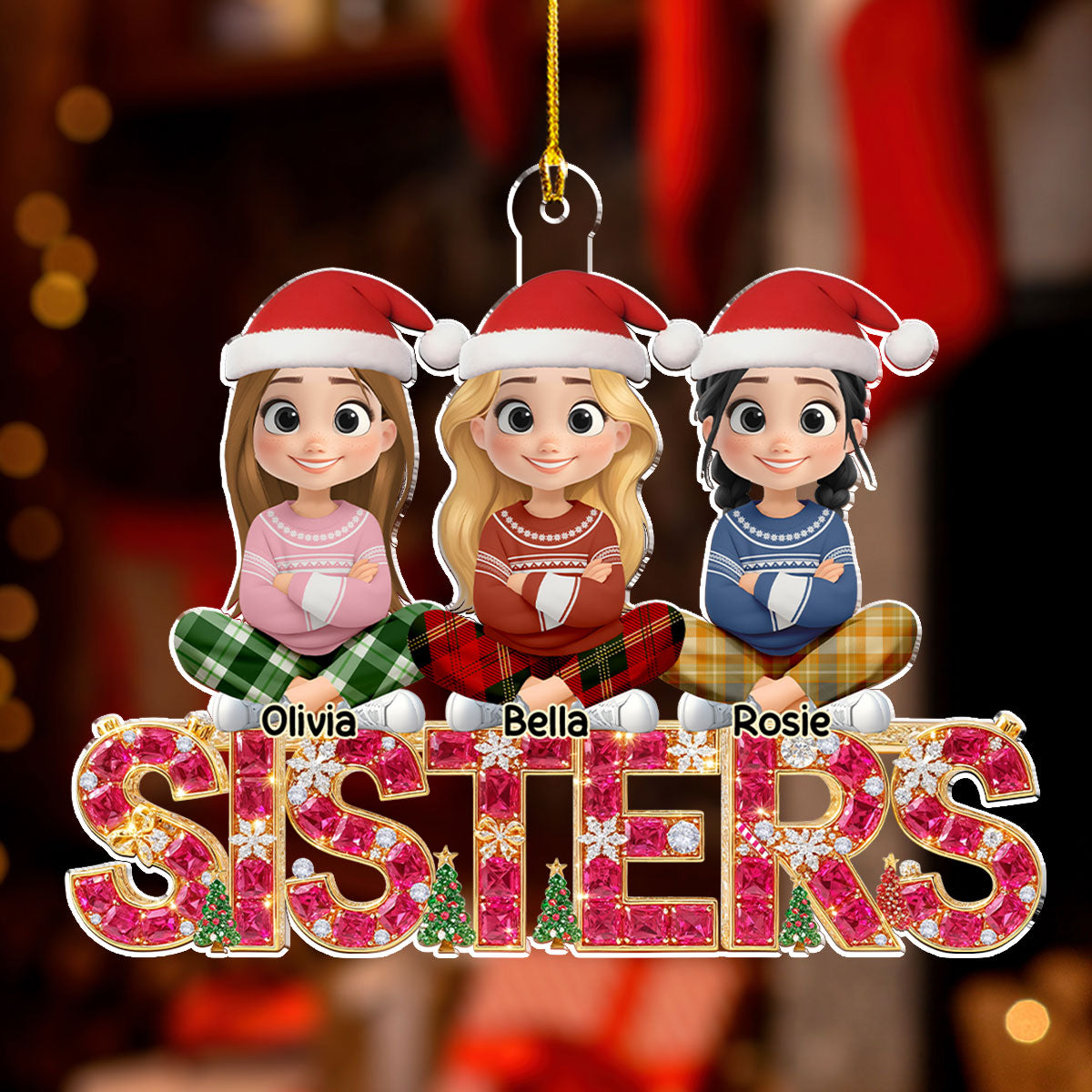 Sisters Forever 2025 - Personalized Custom Acrylic Ornament