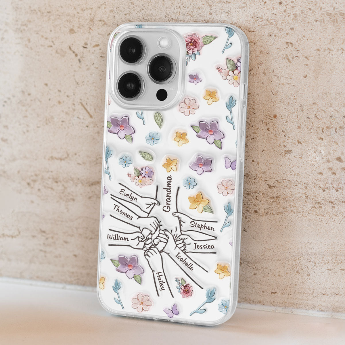 Mom You Hold My Hand Also My Heart - Personalized Custom 3D Inflated Effect Phone Case