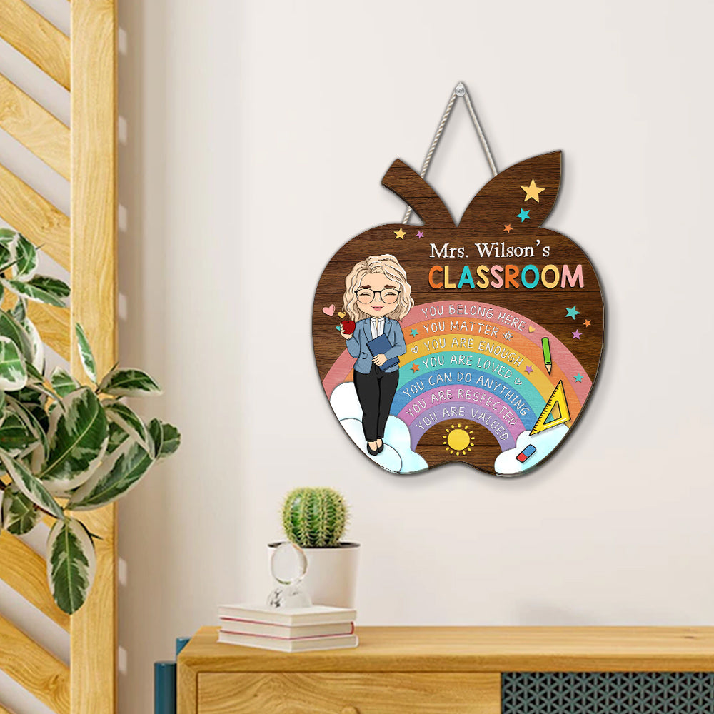 You Belong Here  - Personalized Custom Wood Sign