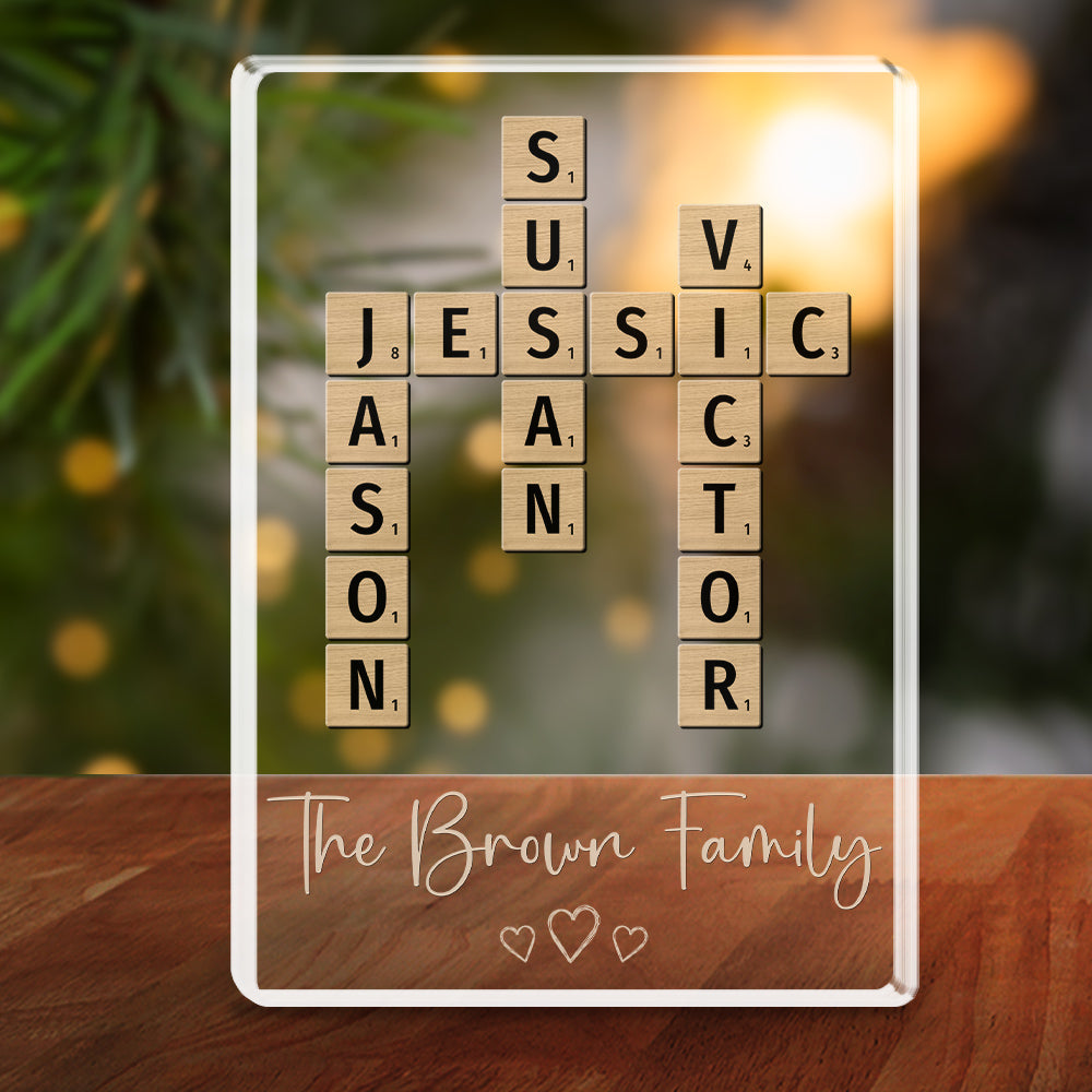 A Family Is A Gift That Lasts Forever - Personalized Custom Acrylic Plaque