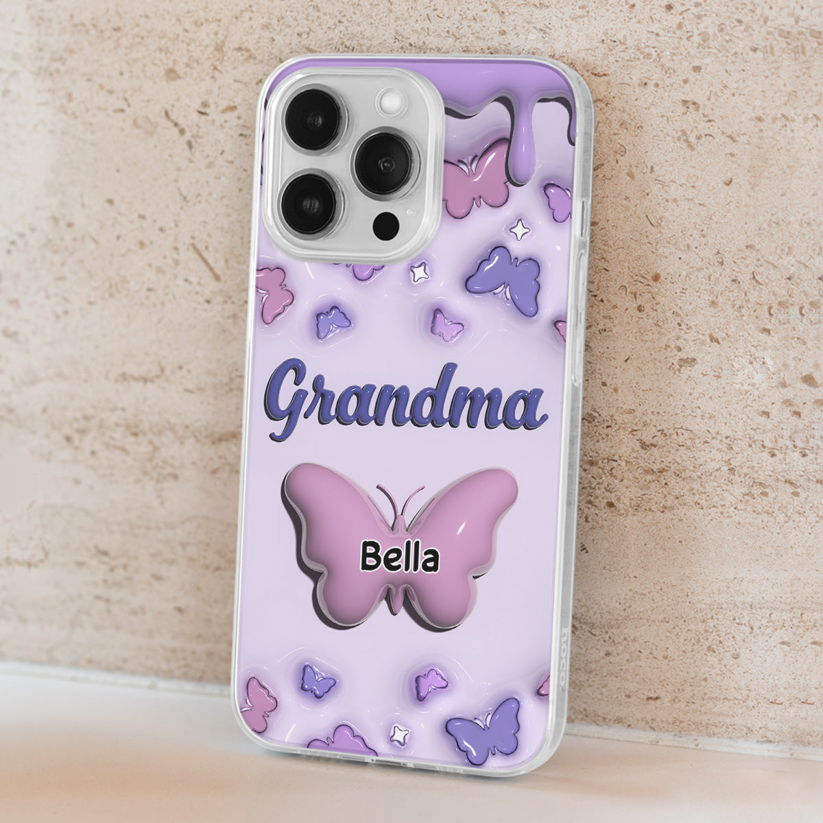 Grandma And Grandkids - Personalized Custom 3D Inflated Effect Phone Case