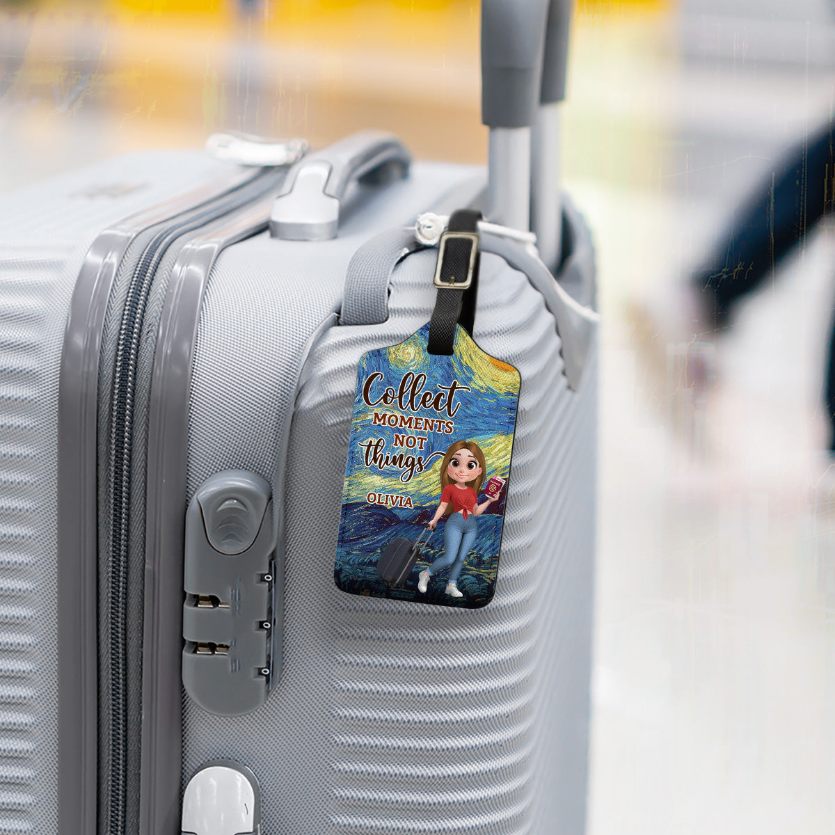 Marble Elegance - Personalized Custom Luggage Tag