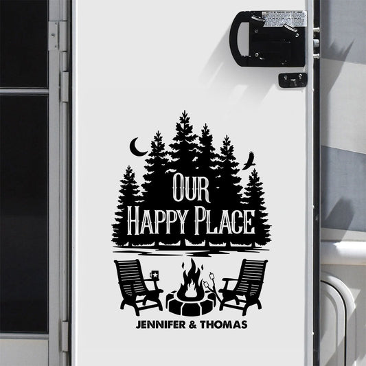 Our Happy Place - Personalized Custom Decal