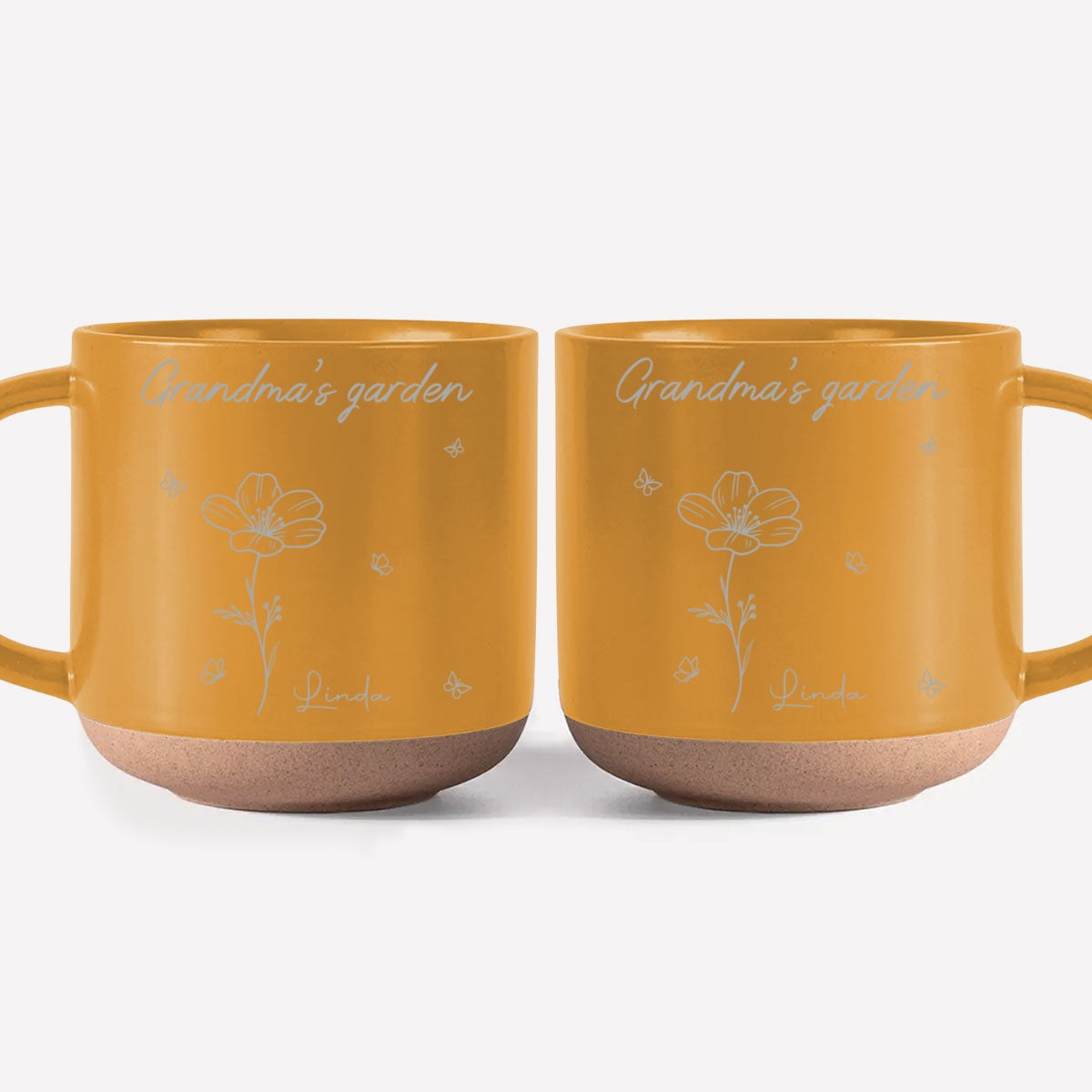 Nana Garden - Personalized Custom Engraved Pottery Mug