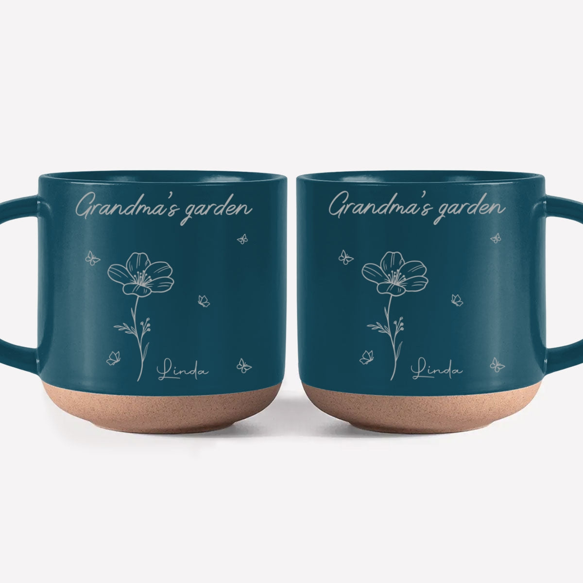 Nana Garden - Personalized Custom Engraved Pottery Mug