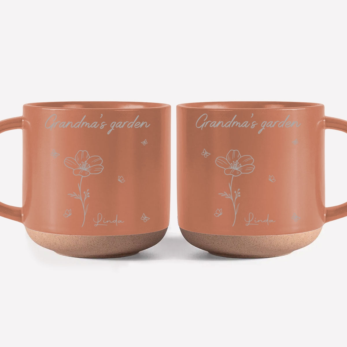 Nana Garden - Personalized Custom Engraved Pottery Mug