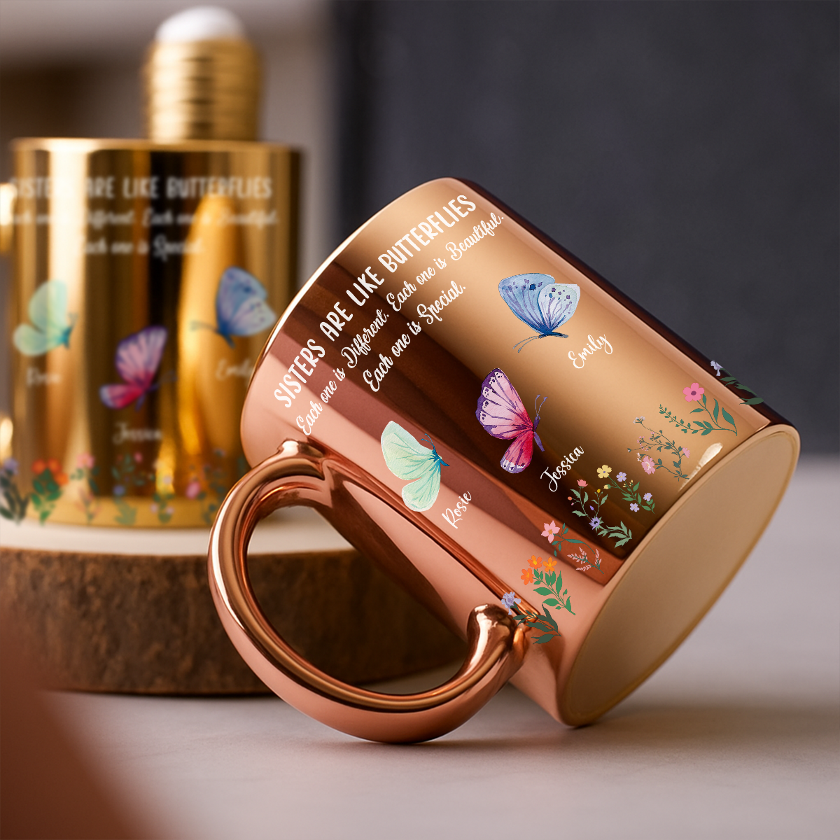 Sister Are The Gardeners Of Our Souls - Personalized Custom Metallic Mug