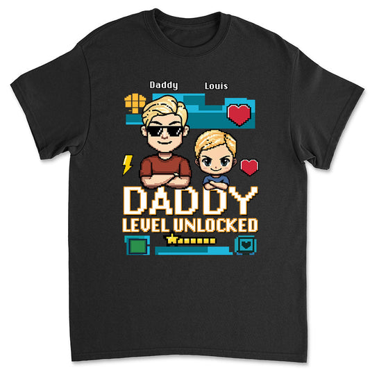 Dad Level Unlocked - Personalized Custom Shirt