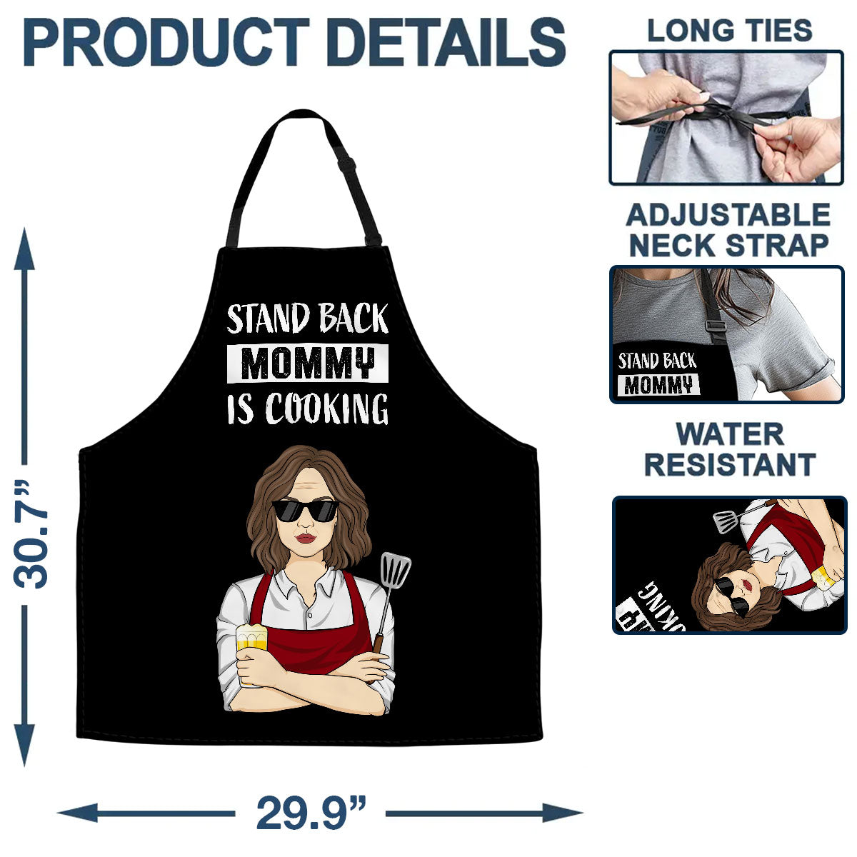 Mommy Is Cooking Step Away - Personalized Custom Apron