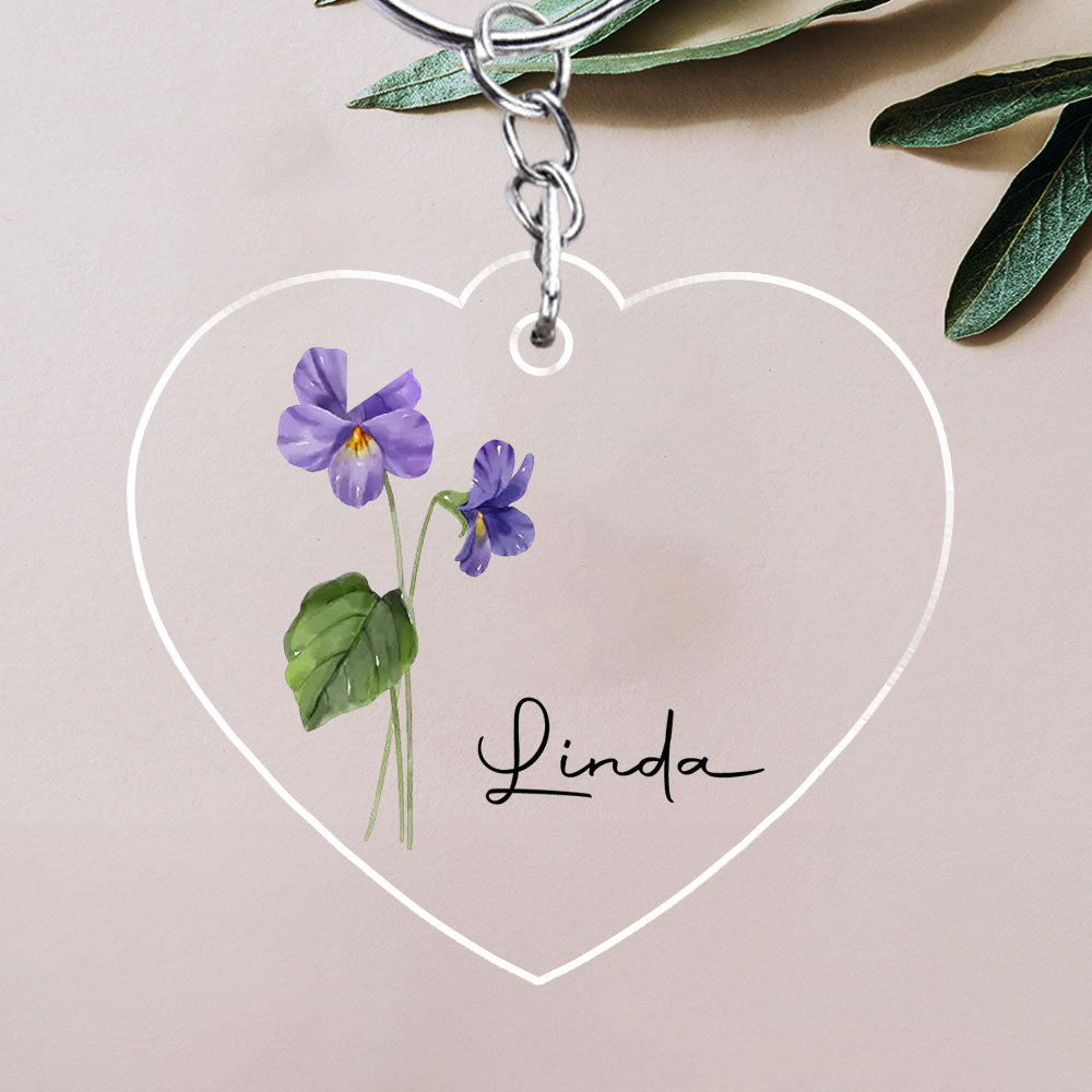 Friends Are Flowers That Never Fade - Personalized Custom Acrylic Keychain