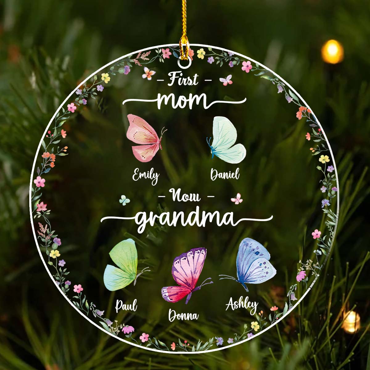 First And Now - Personalized Custom Acrylic Ornament