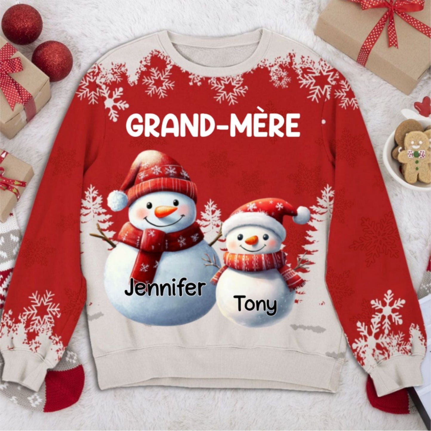 Mes Personnes Préférées M'appellent Mamie - Sweatshirt Personnalisée Avec Impression Intégrale