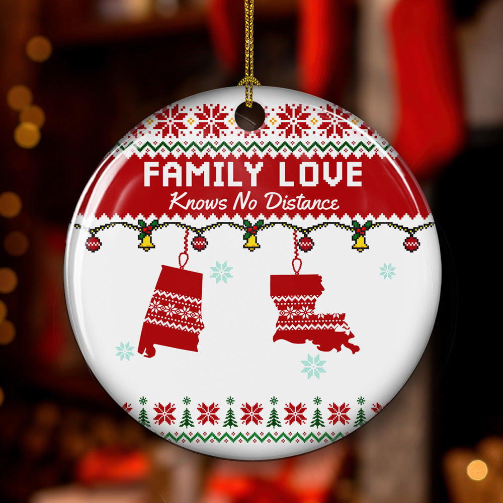 No Matter Where You Are - Personalized Custom Ceramic Ornament