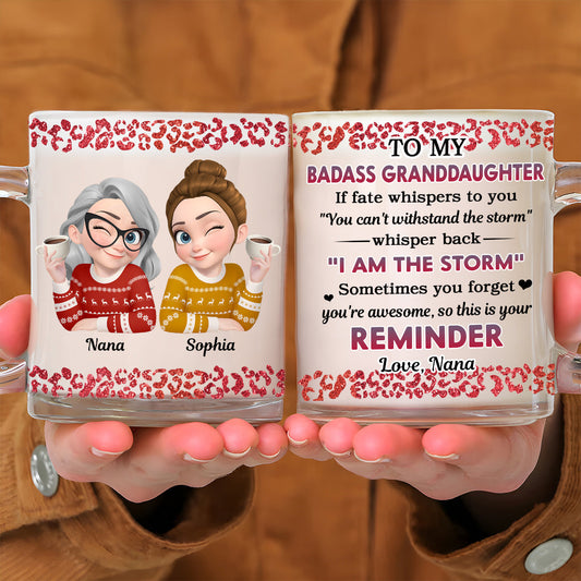 My Brave Granddaughter - Personalized Custom Glass Mug