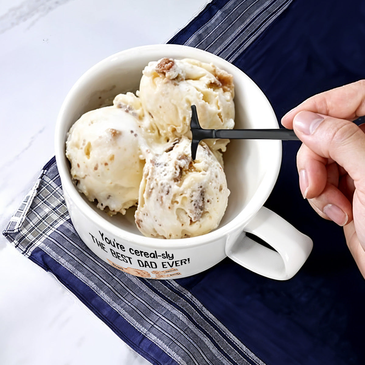 You're Cereal-sly The Best Dad Ever - Personalized Custom Ceramic Bowl