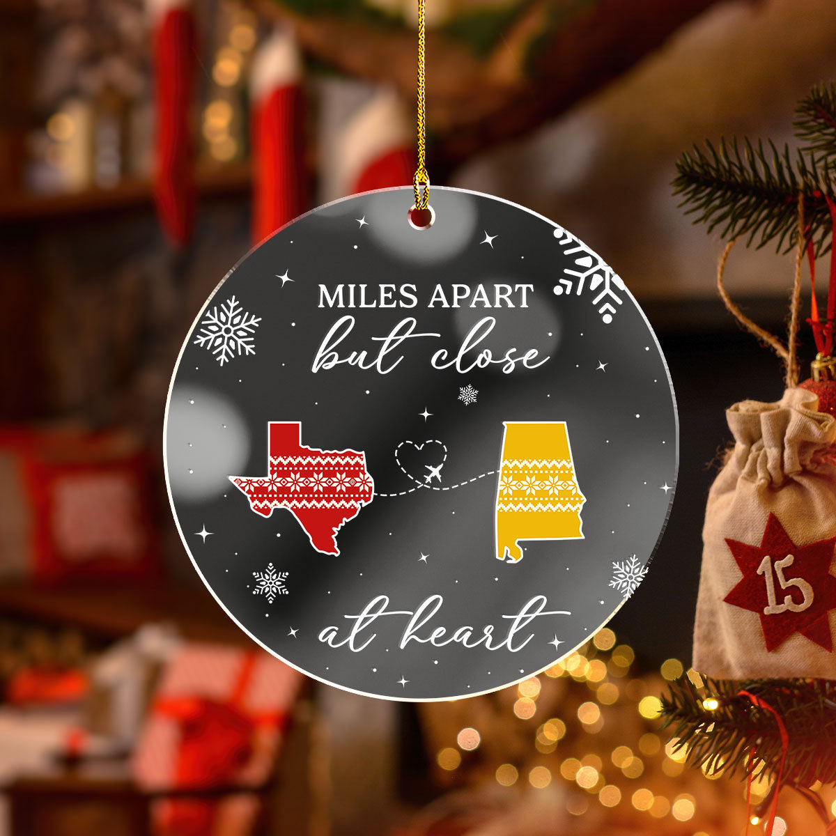 Home Is Where - Personalized Custom Mirrored Acrylic Ornament