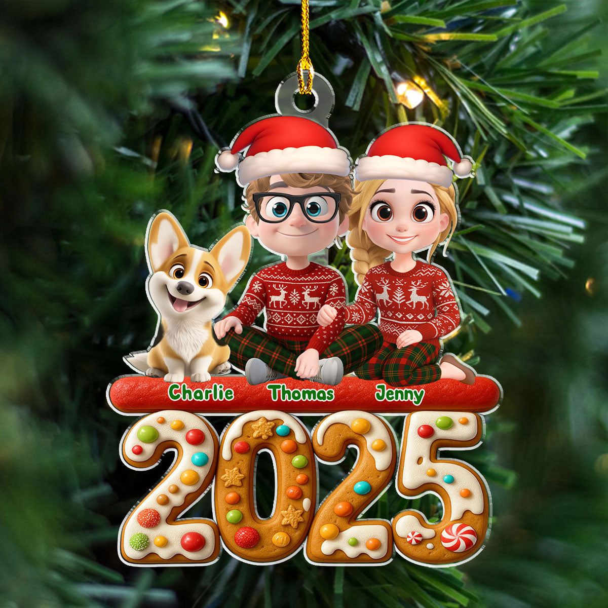 We And Our Dog Version 3 - Personalized Custom Acrylic Ornament