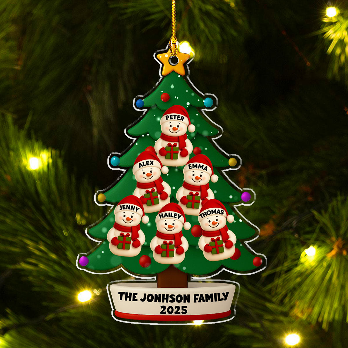 Winter Wishes Tree 2025 - Personalized Custom Acrylic Ornament