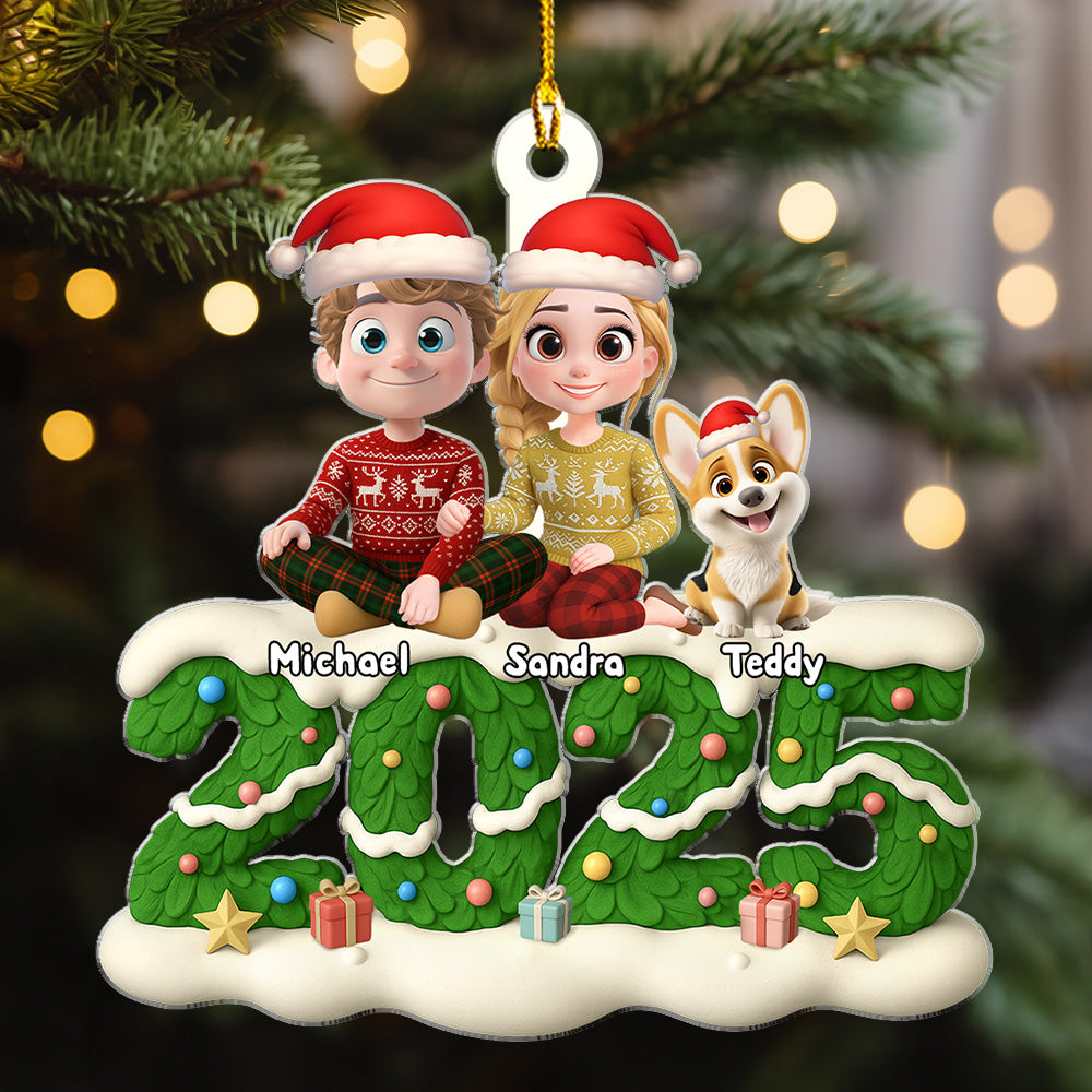 We And Our Dog Green - Personalized Custom Acrylic Ornament