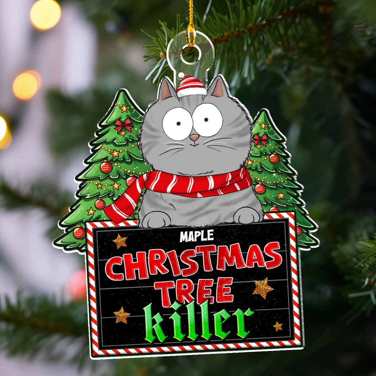 Christmas Tree Killer - Personalized Custom Acrylic Ornament