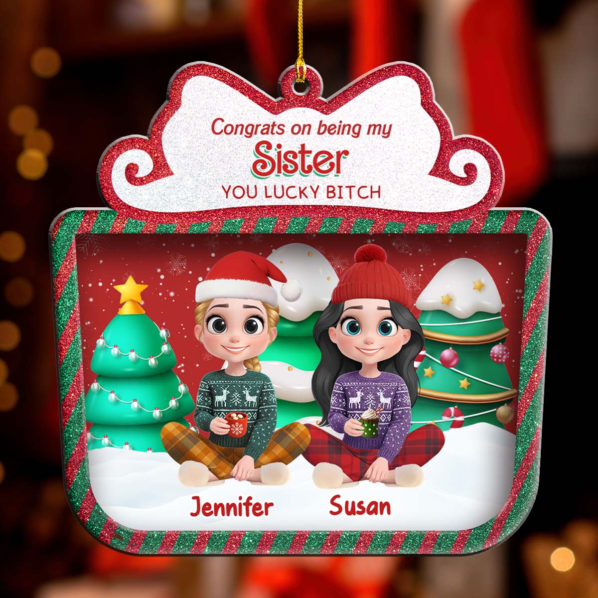 Congrats On Slay Friends - Personalized Custom Acrylic Ornament