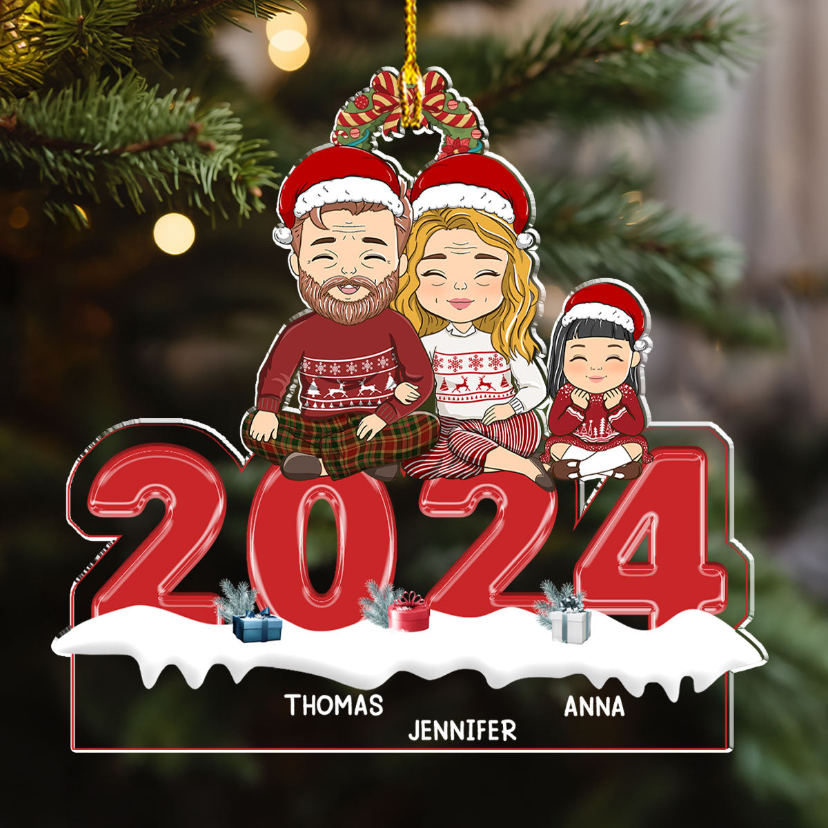 Family 2024 - Personalized Custom Acrylic Ornament
