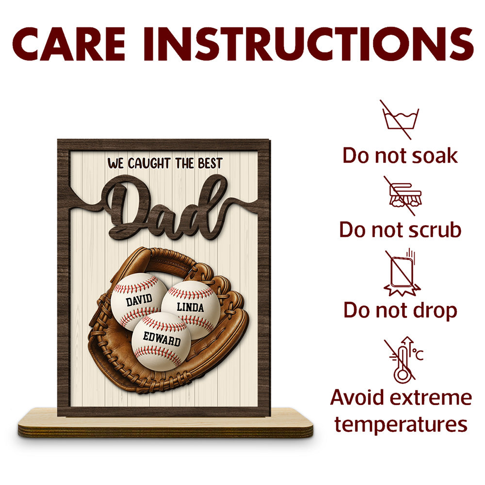 Our Best Daddy - Personalized Custom 2-Layer Wood Plaque With Flat Base