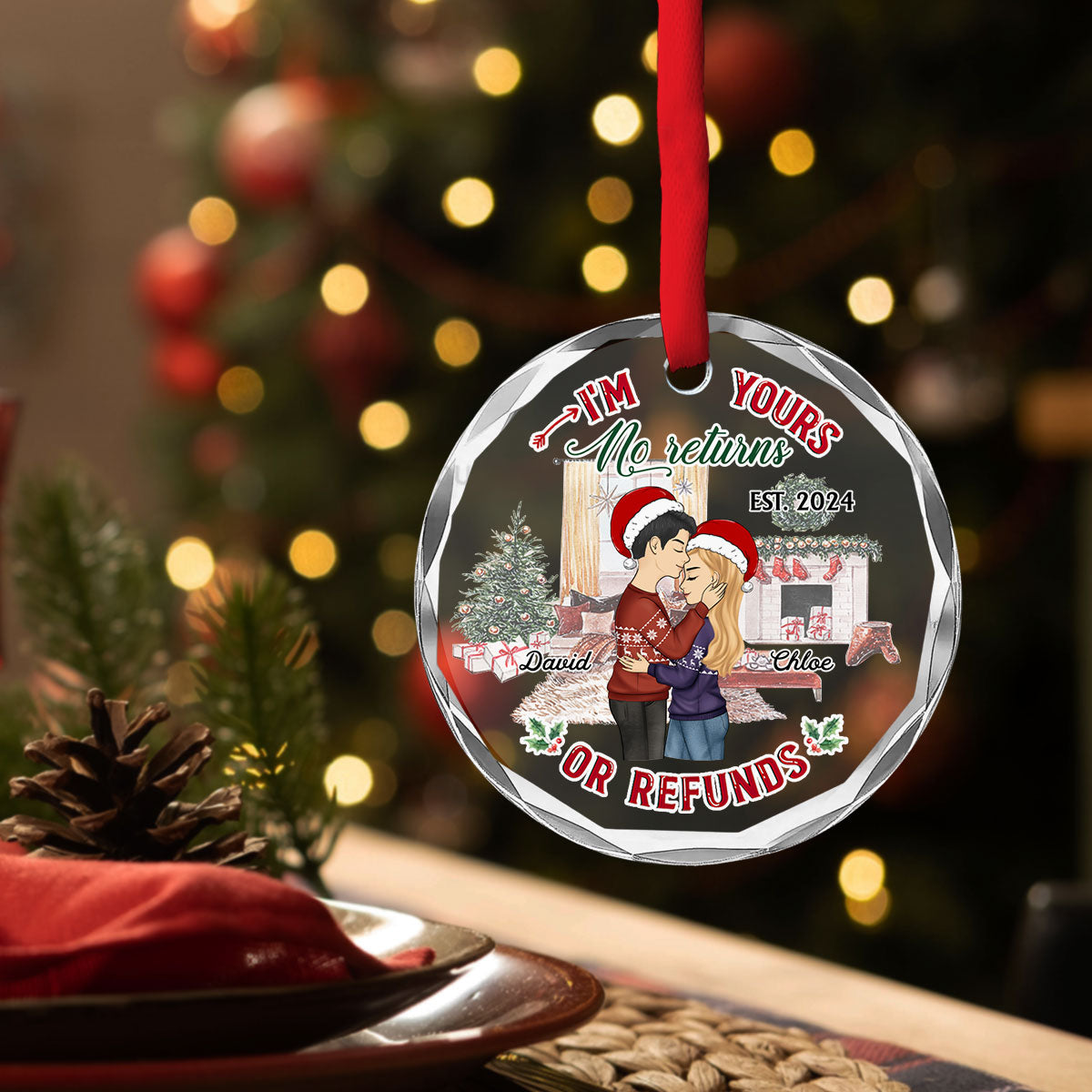 I Am Your No Refunds - Personalized Custom Glass Ornament