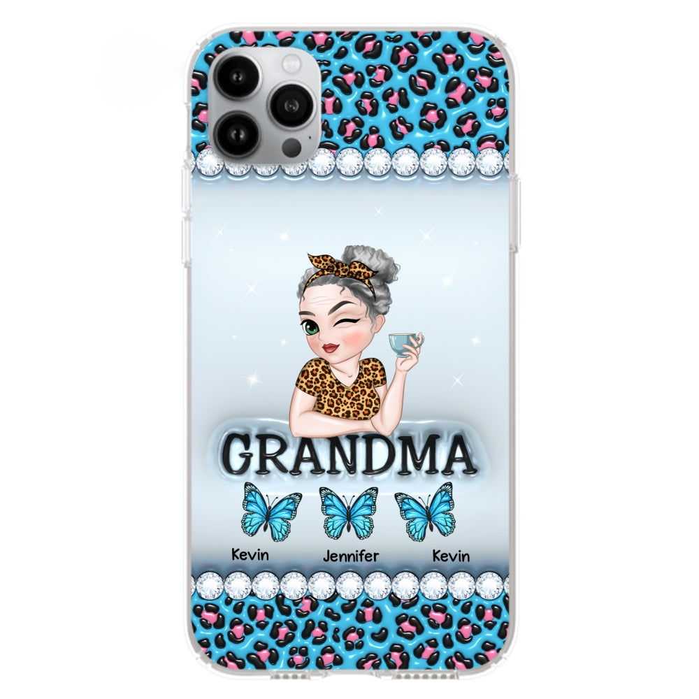 Grandma And Kids - Personalized Custom 3D Inflated Effect Phone Case