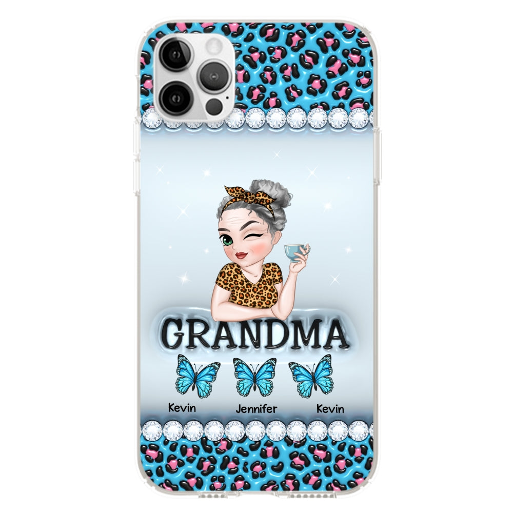 Grandma And Kids - Personalized Custom 3D Inflated Effect Phone Case