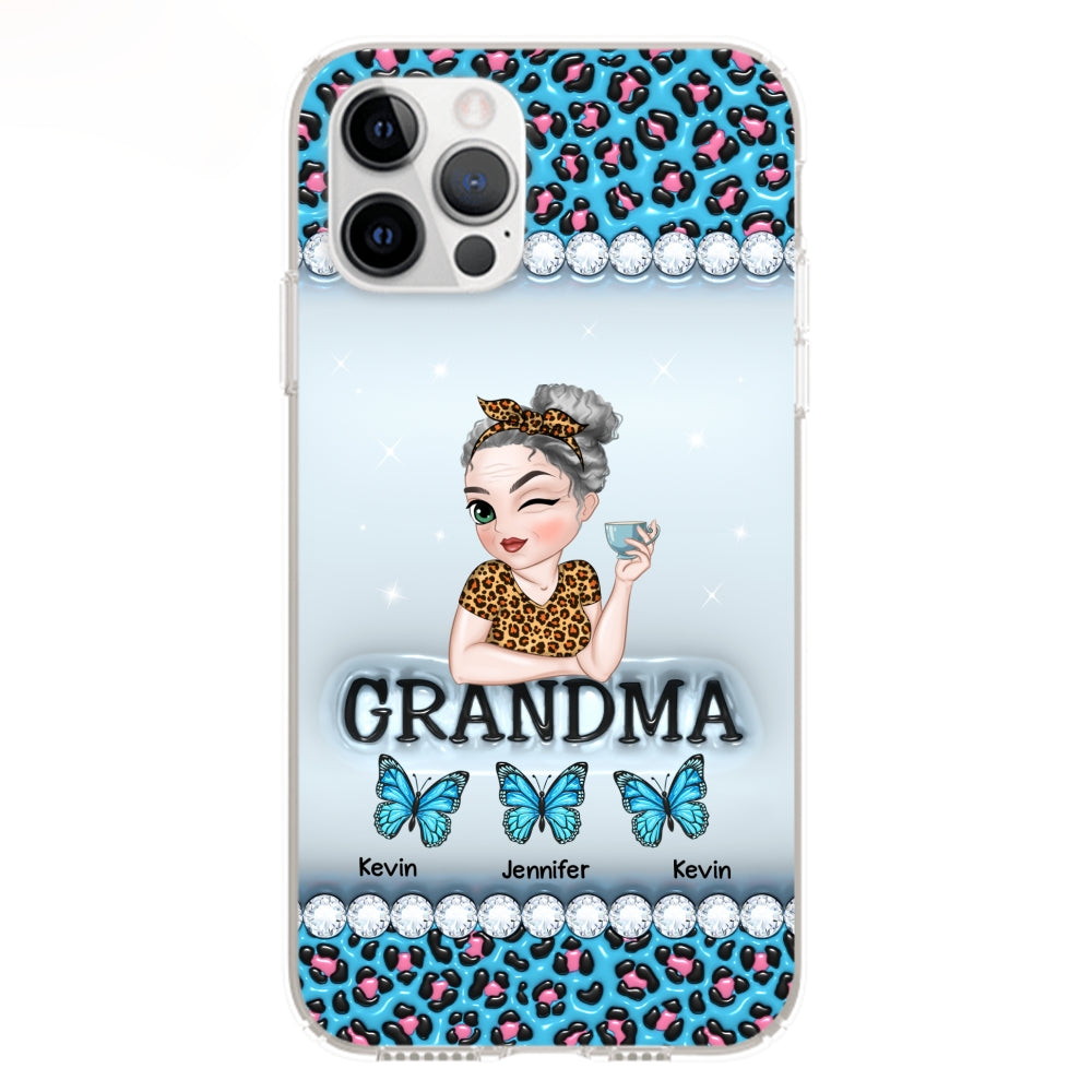Grandma And Kids - Personalized Custom 3D Inflated Effect Phone Case